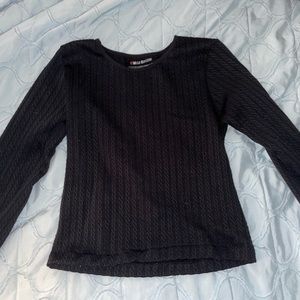 Black long sleeve top small